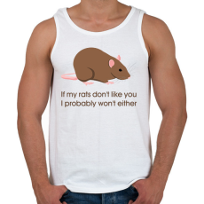 PRINTFASHION Patkány - Férfi atléta - Fehér