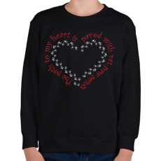 PRINTFASHION Patkány mancsnyomok - Gyerek pulóver - Fekete