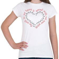 PRINTFASHION Patkány mancsnyomok - Női póló - Fehér női póló