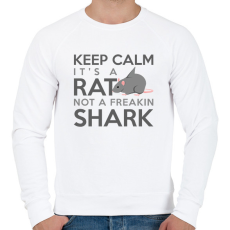PRINTFASHION Patkány, nem cápa - Férfi pulóver - Fehér