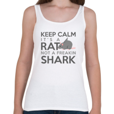 PRINTFASHION Patkány, nem cápa - Női atléta - Fehér női trikó