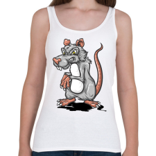 PRINTFASHION patkány - Női atléta - Fehér női trikó