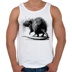 PRINTFASHION Patkány rajz - Férfi atléta - Fehér