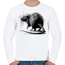 PRINTFASHION Patkány rajz - Férfi pulóver - Fehér