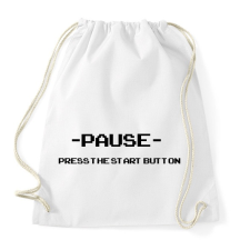 PRINTFASHION Pause - Sportzsák, Tornazsák - Fehér tornazsák