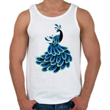 PRINTFASHION Páva - Férfi atléta - Fehér atléta, trikó