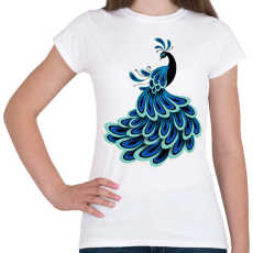 PRINTFASHION Páva - Női póló - Fehér
