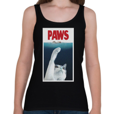 PRINTFASHION PAWS cápa cica - Női atléta - Fekete