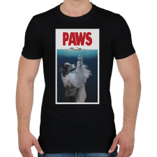 PRINTFASHION PAWS jaws ausztrál juhász kutya - Férfi póló - Fekete férfi póló