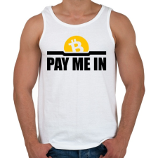 PRINTFASHION Pay-me-in - Férfi atléta - Fehér atléta, trikó
