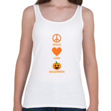 PRINTFASHION Peace Love Halloween - Női atléta - Fehér női trikó