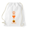PRINTFASHION Peace Love Halloween - Sportzsák, Tornazsák - Fehér