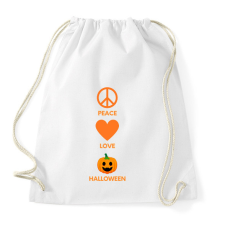 PRINTFASHION Peace Love Halloween - Sportzsák, Tornazsák - Fehér tornazsák