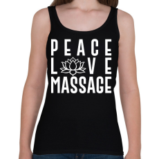 PRINTFASHION Peace, love, massage - Női atléta - Fekete