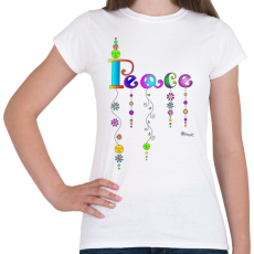 PRINTFASHION Peace - Női póló - Fehér