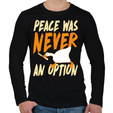 PRINTFASHION Peace was never an option - Férfi hosszú ujjú póló - Fekete férfi póló