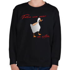 PRINTFASHION Peace was never an option - Gyerek pulóver - Fekete gyerek pulóver, kardigán