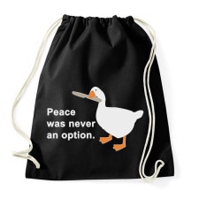PRINTFASHION Peace was - Sportzsák, Tornazsák - Fekete tornazsák