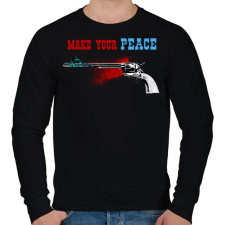 PRINTFASHION PEACEMAKER - Férfi pulóver - Fekete férfi pulóver, kardigán
