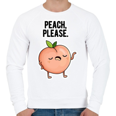 PRINTFASHION Peach Please - Férfi pulóver - Fehér