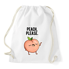 PRINTFASHION Peach Please - Sportzsák, Tornazsák - Fehér tornazsák