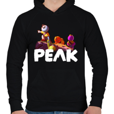 PRINTFASHION Peak - Férfi kapucnis pulóver - Fekete