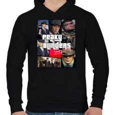 PRINTFASHION Peaky Blinders - Férfi kapucnis pulóver - Fekete