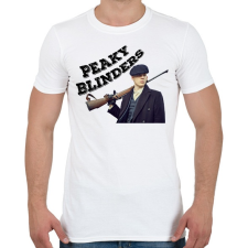 PRINTFASHION Peaky Blinders - Férfi póló - Fehér férfi póló