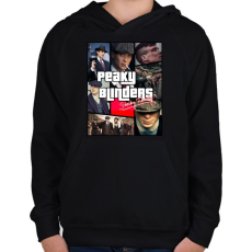 PRINTFASHION Peaky Blinders - Gyerek kapucnis pulóver - Fekete