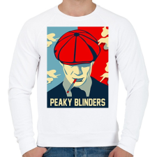 PRINTFASHION Peaky Blinders smoke - Férfi pulóver - Fehér férfi pulóver, kardigán
