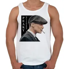 PRINTFASHION Peaky Blinders - Tommy Shelby vonalas - Férfi atléta - Fehér atléta, trikó