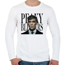 PRINTFASHION Peaky Blinders- Vonalas - Férfi hosszú ujjú póló - Fehér