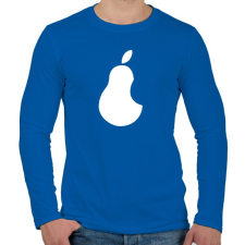 PRINTFASHION Pear White - Férfi hosszú ujjú póló - Királykék férfi póló