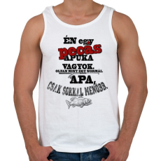 PRINTFASHION Pecás apuka - Férfi atléta - Fehér