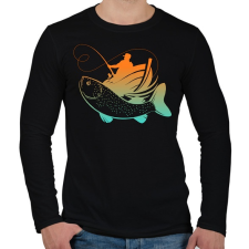 PRINTFASHION pecás - Férfi hosszú ujjú póló - Fekete férfi póló