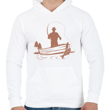 PRINTFASHION pecás - Férfi kapucnis pulóver - Fehér férfi pulóver, kardigán