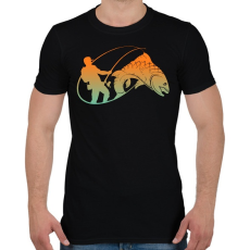 PRINTFASHION pecás - Férfi póló - Fekete