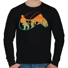PRINTFASHION pecás - Férfi pulóver - Fekete férfi pulóver, kardigán
