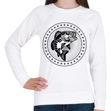 PRINTFASHION pecás - Női pulóver - Fehér női pulóver, kardigán