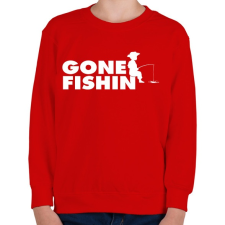 PRINTFASHION Pecázni mentem - Gyerek pulóver - Piros gyerek pulóver, kardigán