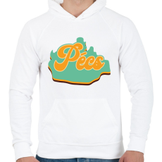 PRINTFASHION Pécs - Férfi kapucnis pulóver - Fehér