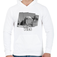 PRINTFASHION Pécs (GTA stílus) - Férfi kapucnis pulóver - Fehér