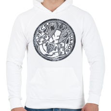 PRINTFASHION pecsvarosscratch - Férfi kapucnis pulóver - Fehér