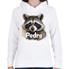 PRINTFASHION Pedro mosómaci - Női kapucnis pulóver - Fehér