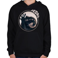 PRINTFASHION Pedro Pedro - Gyerek kapucnis pulóver - Fekete