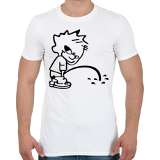 PRINTFASHION pee boy - Férfi póló - Fehér