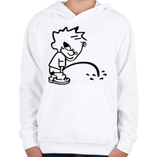 PRINTFASHION pee boy - Gyerek kapucnis pulóver - Fehér