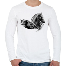 PRINTFASHION pegazus - Férfi hosszú ujjú póló - Fehér férfi póló