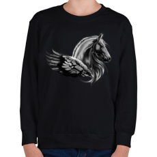 PRINTFASHION pegazus - Gyerek pulóver - Fekete
