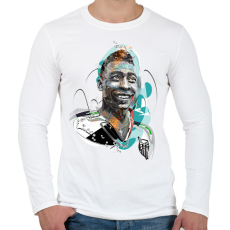 PRINTFASHION Pelé - Férfi hosszú ujjú póló - Fehér